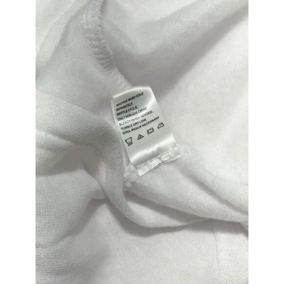 Women's Long Sleeve‎ Pullover Raw Hem Cropped Hoodie Bright White Size Medium - Picture 3 of 11